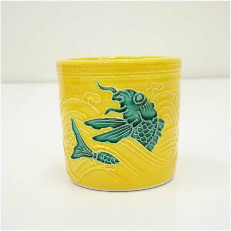 Ｒ３３４　蓋置　『平安　永泉造』『浅黄交趾』『荒磯蓋置』　共箱　茶道具 R334 蓋置 『平安 永泉造』『浅黄交趾』『荒磯蓋置』 共箱