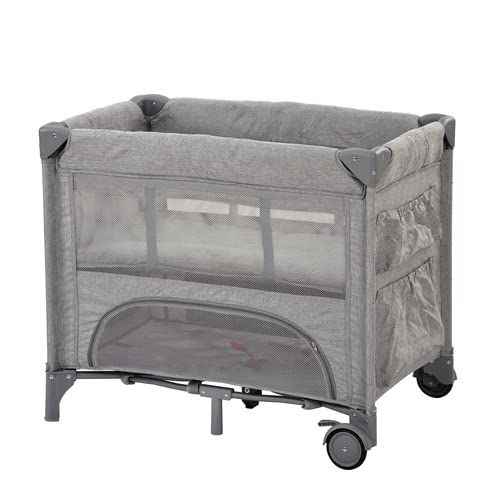 お誕生日 ベビー用品 プレゼント 出産祝い お祝い マットレス付 キャリーバッグ付 お昼寝マット ベビーサークル グレー 折りたたみ ベビーベッド プレイヤード BTM