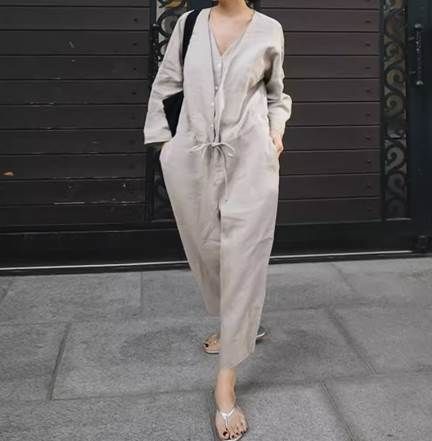 オールインワン パンツスーツ クロップドパンツ セットアップ アンクル