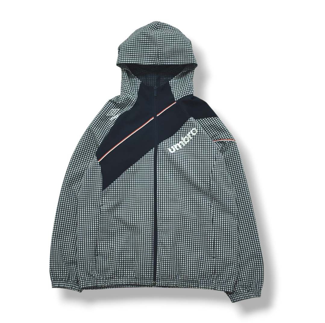 アンブロ　シアサッカーギンガムチェック　ジップアップブルゾン アンブロ シアサッカーギンガムチェック ジップアップブルゾン