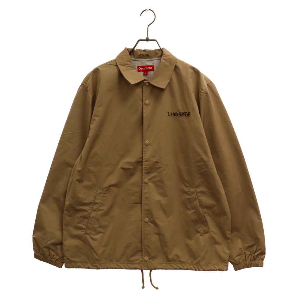 Supreme 1-800-SUPREME コーチジャケット ベージュ SUPREME (シュプリーム) 19AW 1-800 coaches Jacket 刺繍 コーチ