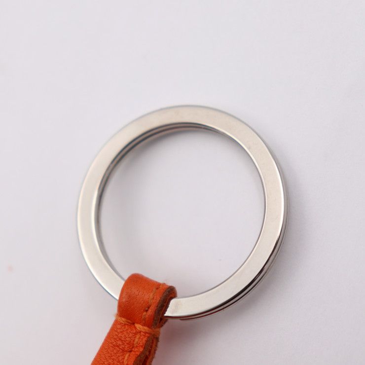 HERMES エルメス カルメン キーホルダー ラムスキン オレンジ