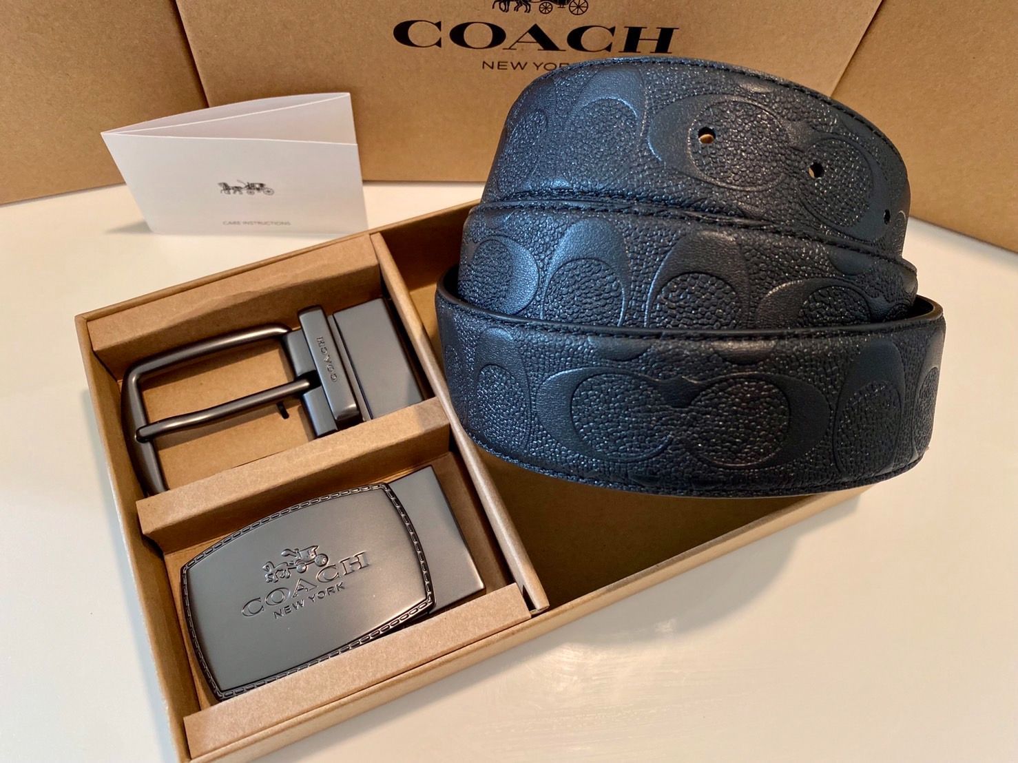 ♪コーチ 馬車バックル リバーシブル シグネチャー ベルト 社会人 ビジネス 紳士 プレゼント