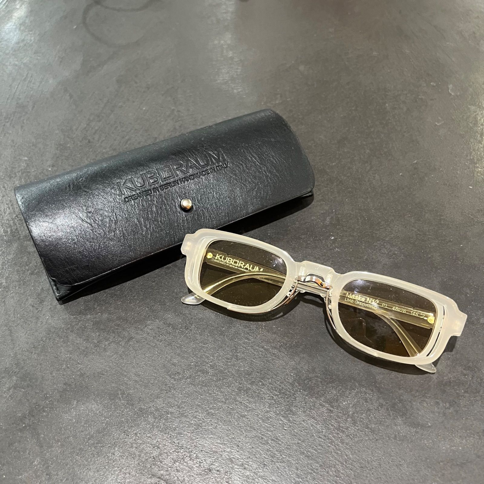 KUBORAUM Maske N12 サングラス メガネ 眼鏡 クボラム ホワイトクリア 