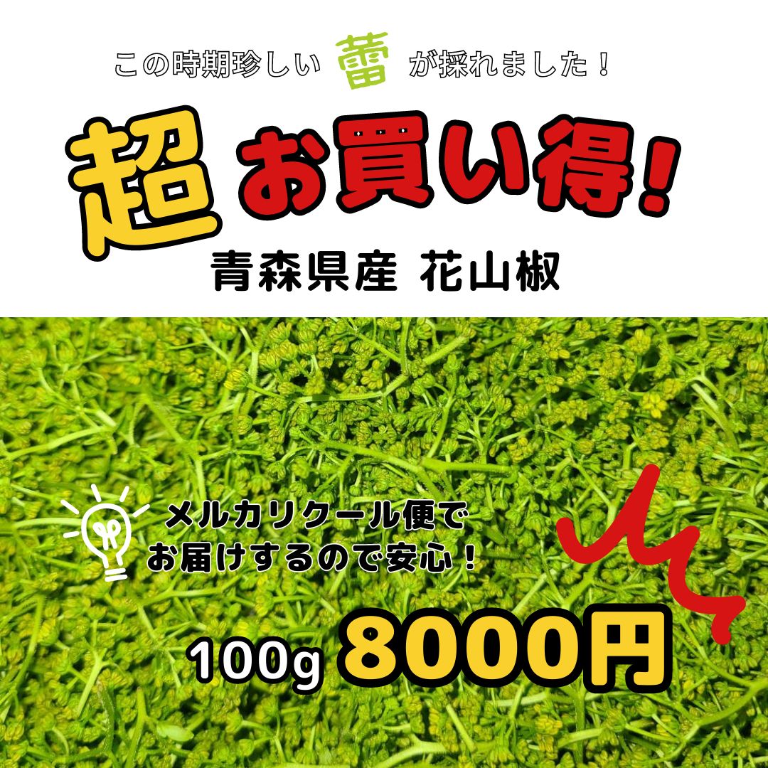 花山椒100g【ショップフォローで500円OFFクーポンプレゼント中】 - 花