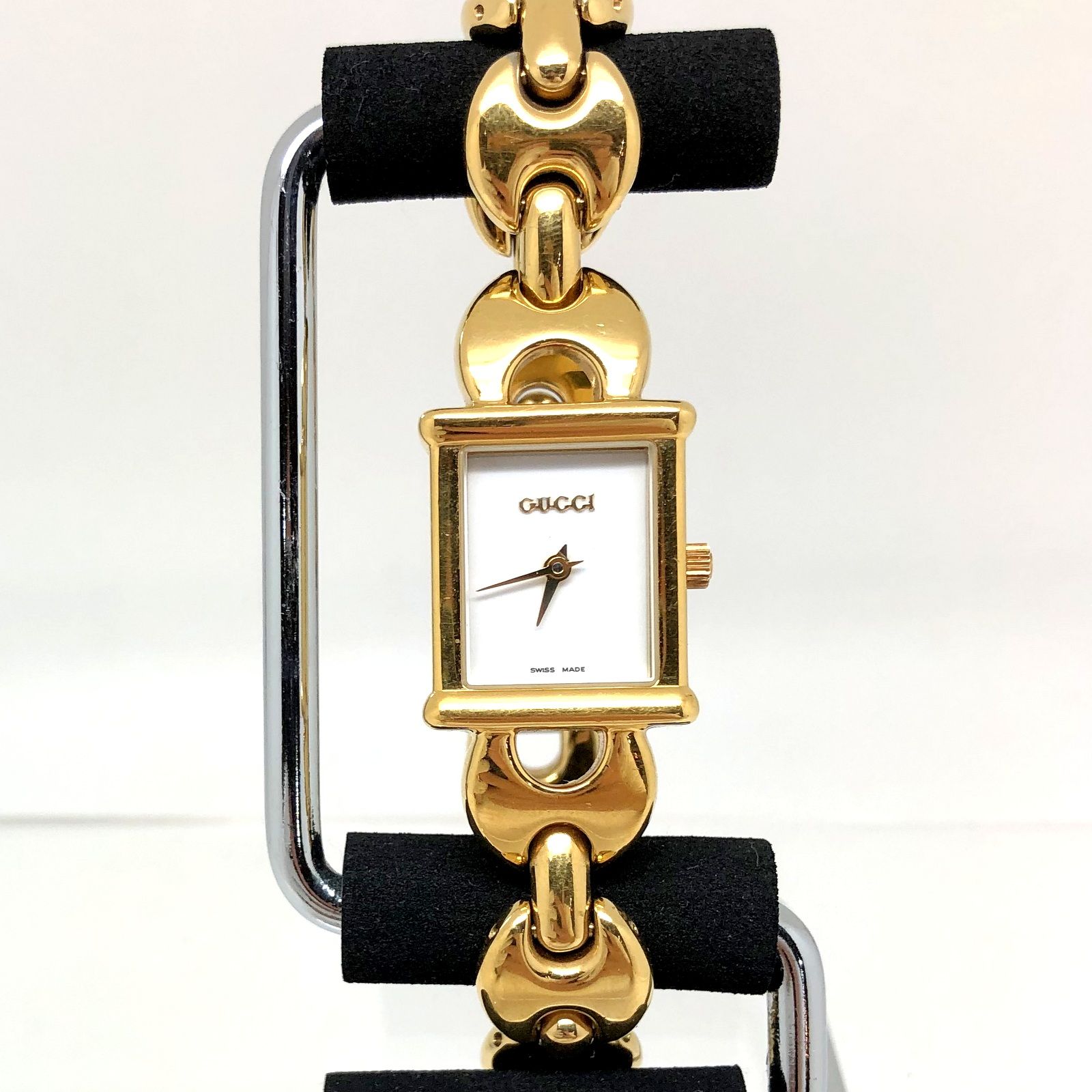 GUCCI グッチ クォーツ時計 1800L ゴールド 白文字盤 - メルカリ