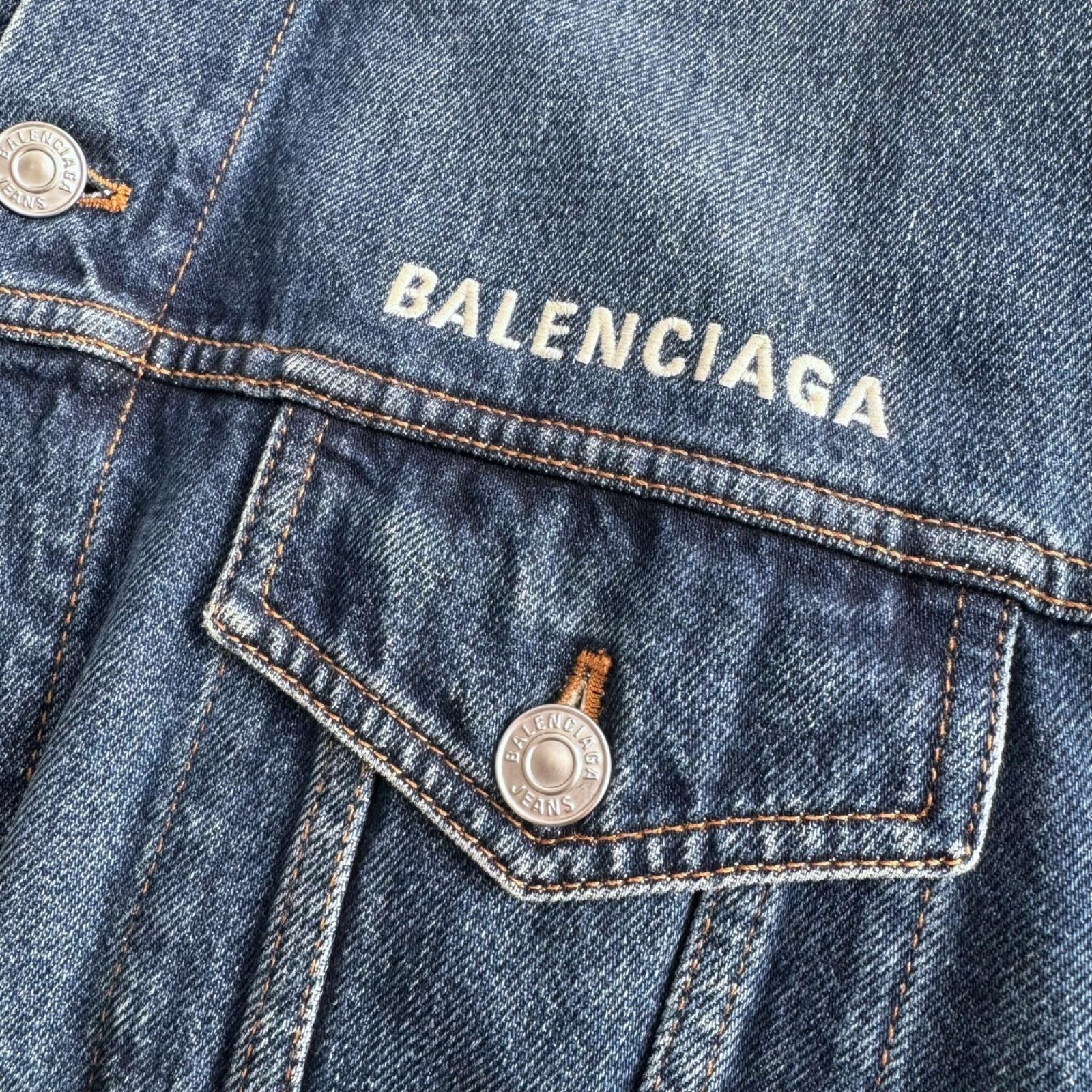 Balenciaga デニムジャケット キャンペーンロゴ バレンシアガ BALENCIAGA キャンペーンロゴデニムジャケット サイズ50