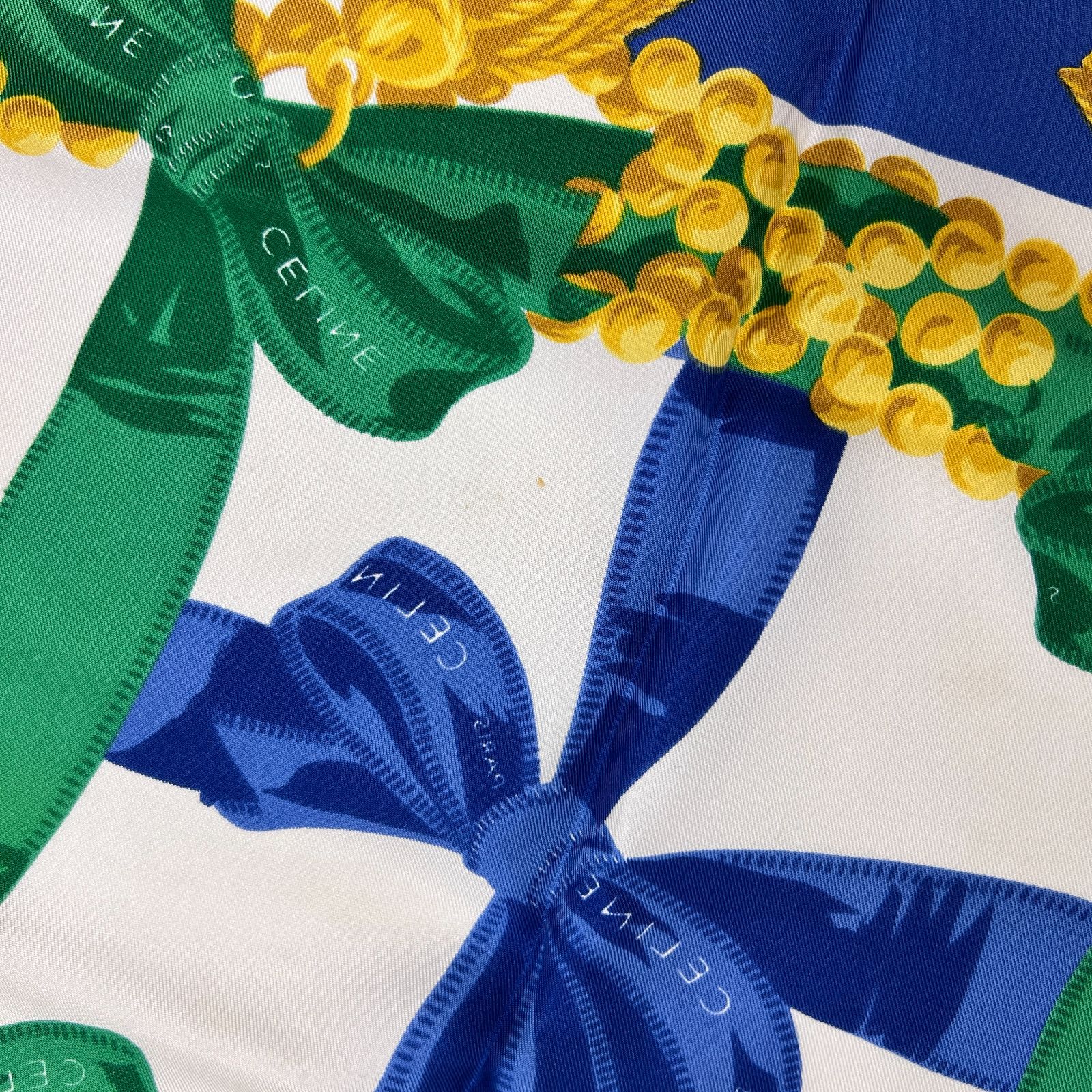 中古】CELINE セリーヌ アクセサリー スカーフ シルク マルチカラー  