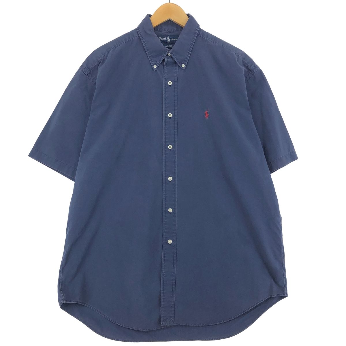 古着 ラルフローレン Ralph Lauren BLAKE 半袖 ボタンダウンシャツ メンズL/eaa441471
