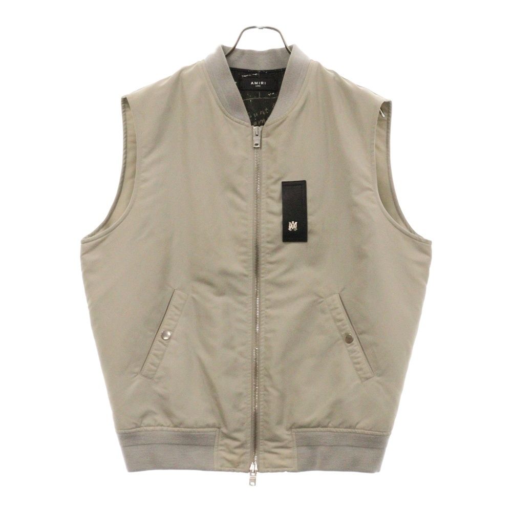 AMIRI アミリ SLEEVELESS BOMBER VEST スリーブ ボンバー ベスト ジップアップジャケット PF22MOS009