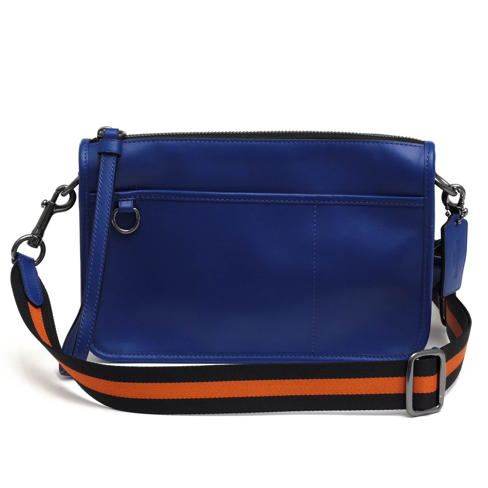 COACH（コーチ）メンズ メッセンジャーバッグ ナイロン×レザー ブルー COACH（コーチ）メンズ メッセンジャーバッグ ナイロン×レザー
