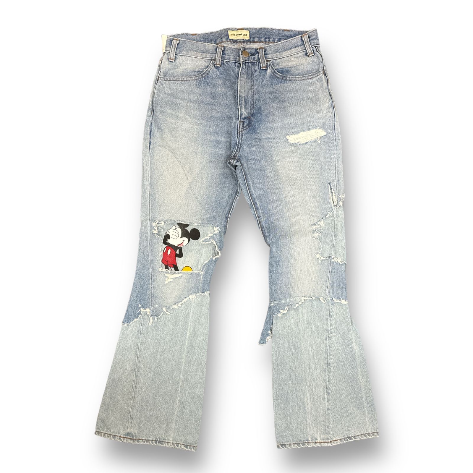 定価59400円 新品 FORSOMEONE MICKEY LAYERED DENIM デニムパンツ ジーンズ ミッキー フォーサムワン コラボ  インディゴ 78000671 - メルカリ