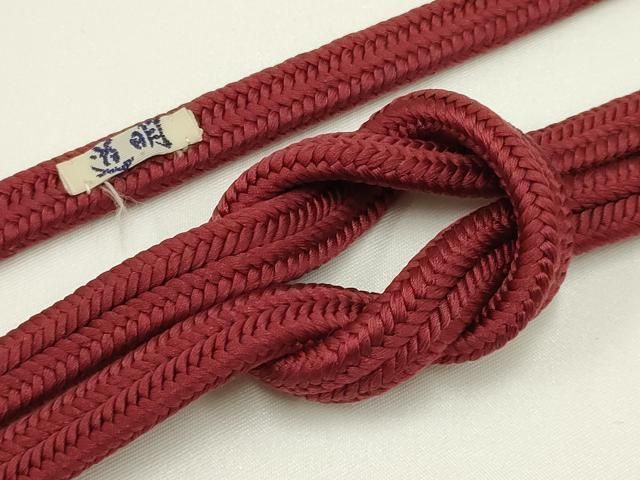 平和屋着物● 上 有職組紐道明 帯締め 冠組 江戸小豆色 宮内庁御用 国立博物館御用 東京芸術大学御用 AABA9983ay