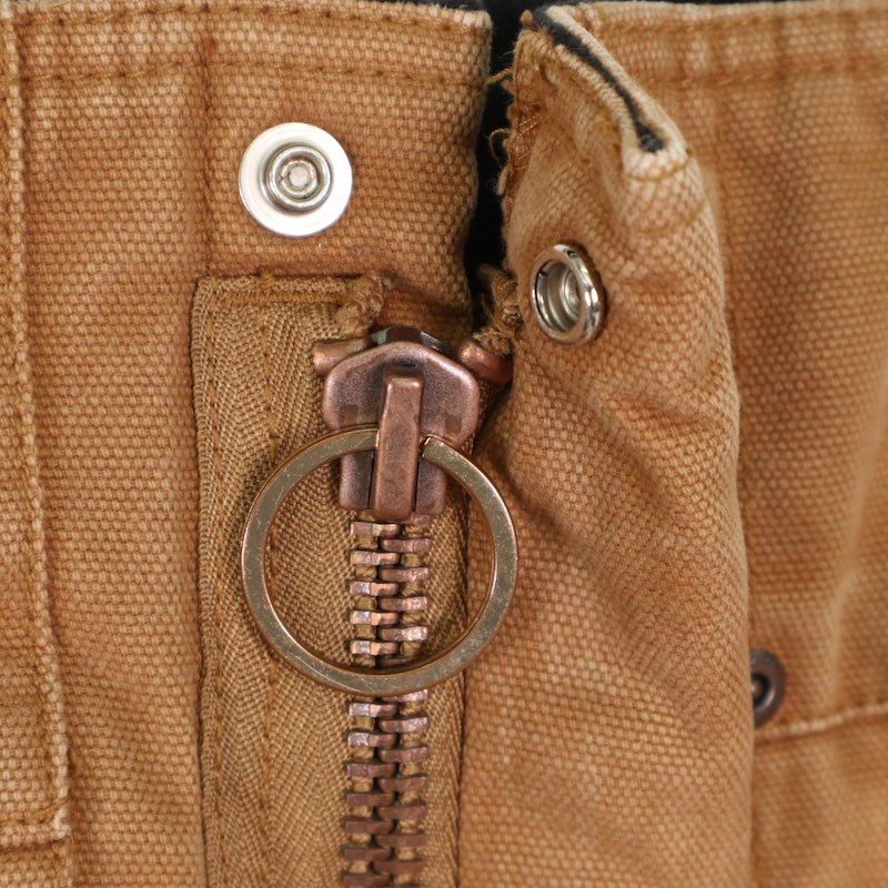 Dickies ディッキーズ ダックオーバーオール メンズ2 XL キルティングライナー ブラウン hps-0057