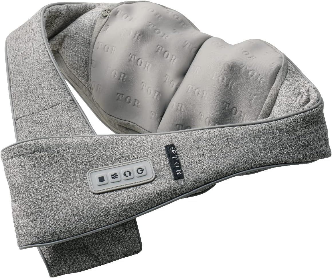 アテックス ATEX ルルド ネックマッサージャー マッサージ コードレス 首 肩 マッサージ器 トール ネックマッサージャー ライトグレー AX-HPT120lg ダークグレー ギフト プレゼント