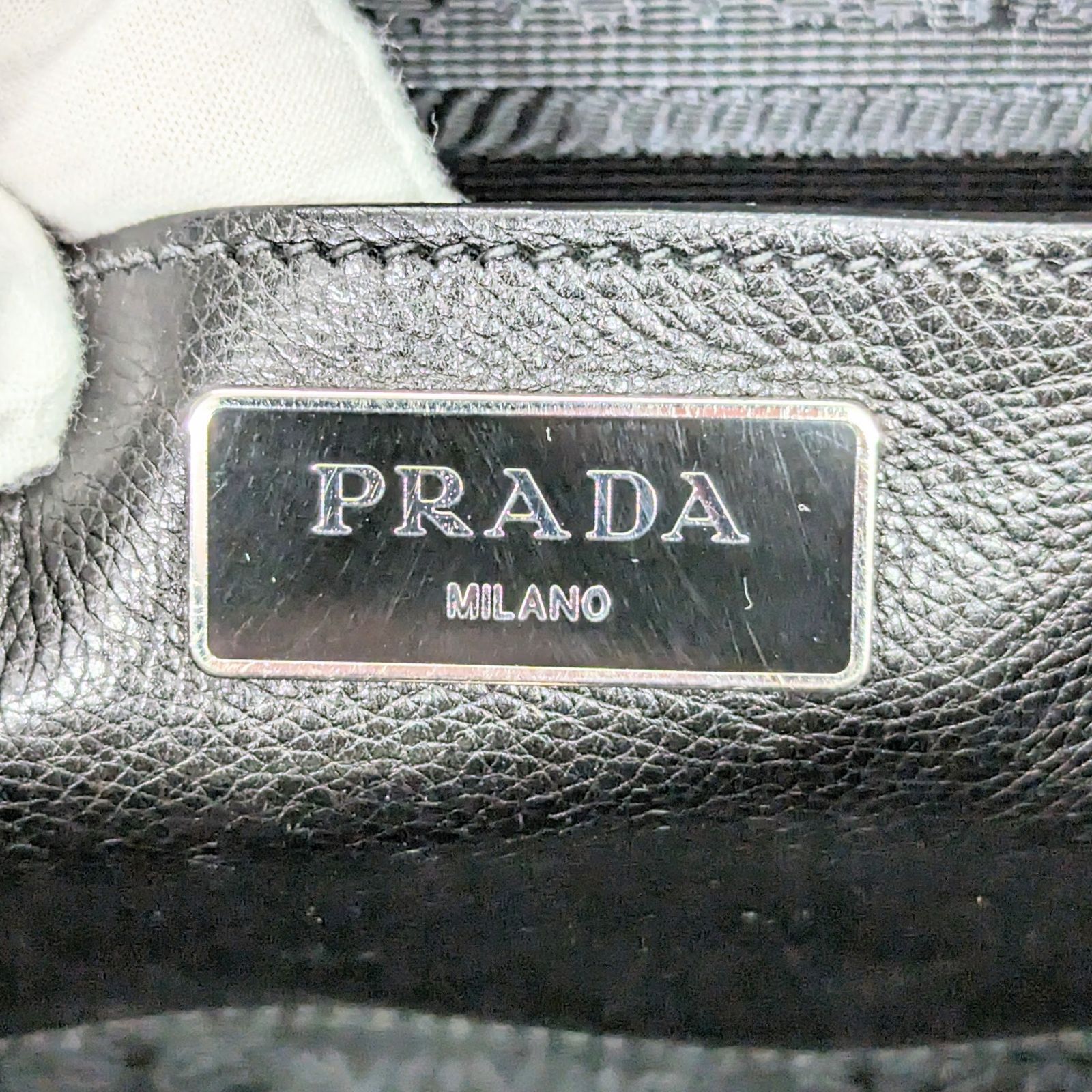 134 PRADA プラダ B2625O グラッセカーフ ２WAYトートバッグ スタッズ