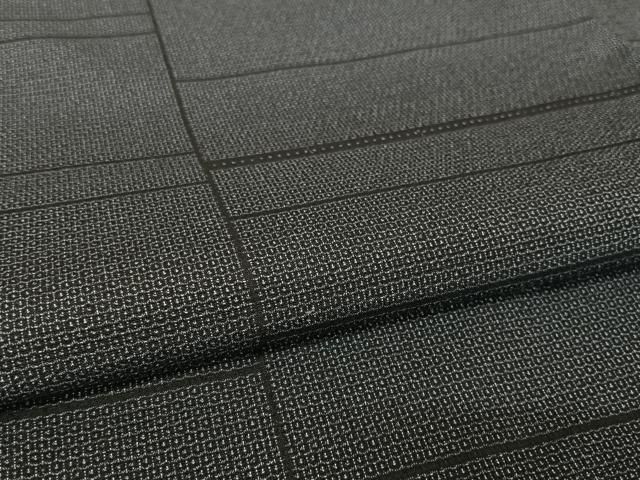 平和屋着物○本塩沢 110亀甲 縞 正絹 逸品 AAAV9089np