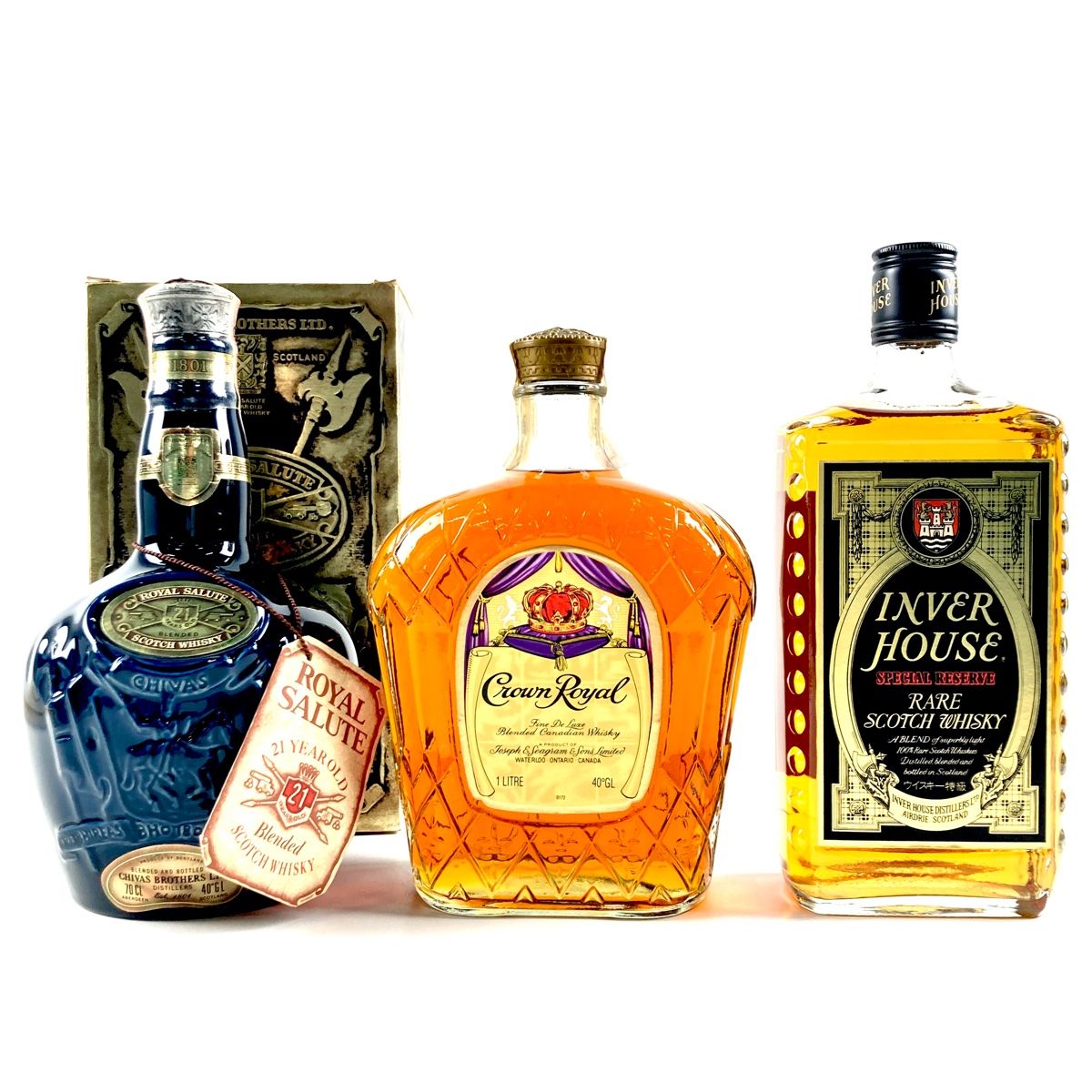 3本 ダンヒル コオラウ クラウンロイヤル スコッチ アメリカン