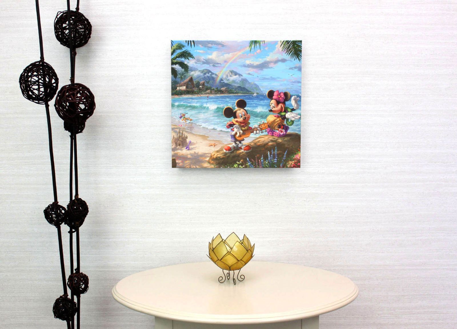 トーマスキンケードミッキーミニーハワイキャンバス トーマス