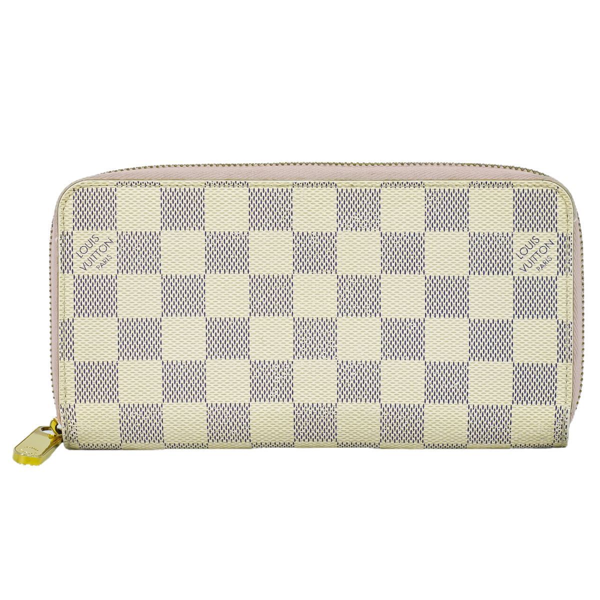 本物 ルイヴィトン LOUIS VUITTON LV 新型 ジッピーウォレット ダミエ アズール 長財布 ホワイト グレー N63503 ビトン 財布 ウォレット 中古 本物 ルイヴィトン LOUIS VUITTON LV 新型 ジッピーウォレット ダミエ