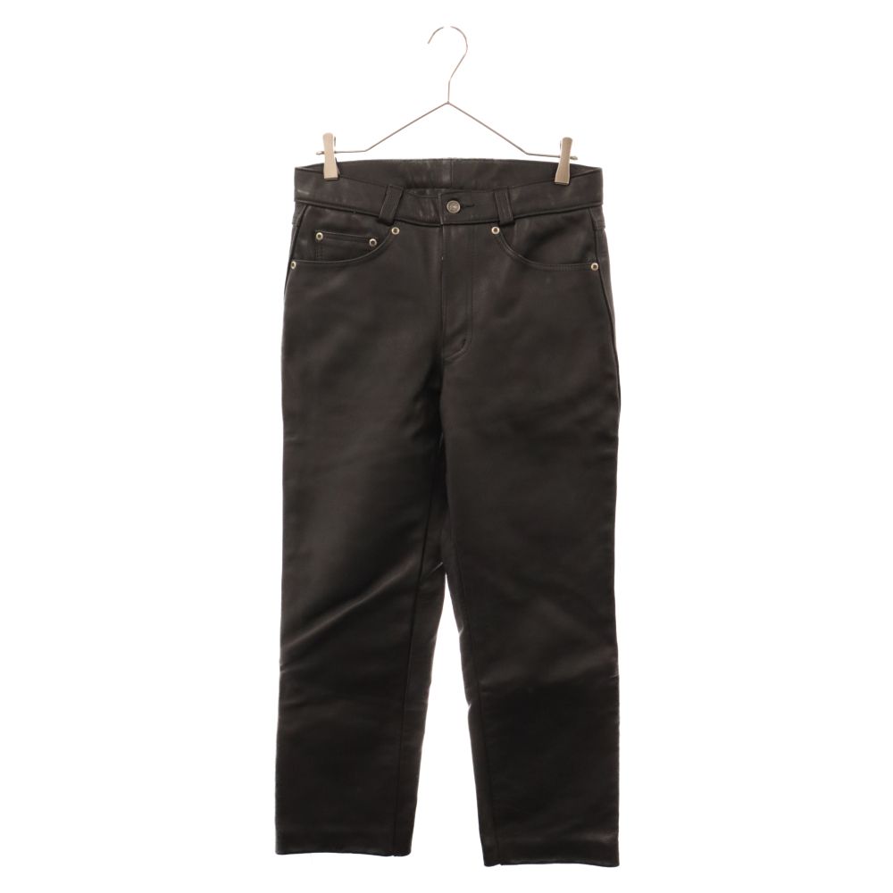 SCHOTT (ショット) カウレザー ストレートパンツ ブラック