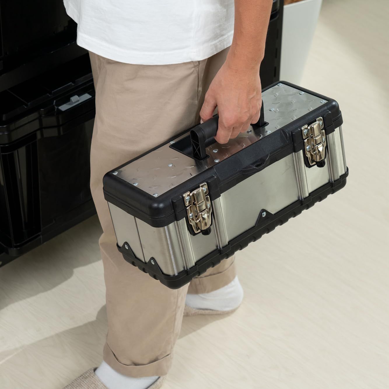 JEJアステージ SUSツールボックス W約39×D約18.5×H約17cm STB-390 [STB