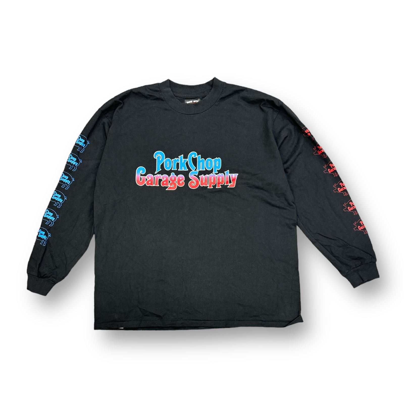 PORKCHOP GARAGE SUPPLY ROUNDED L/S TEE プリント ロングスリーブ T