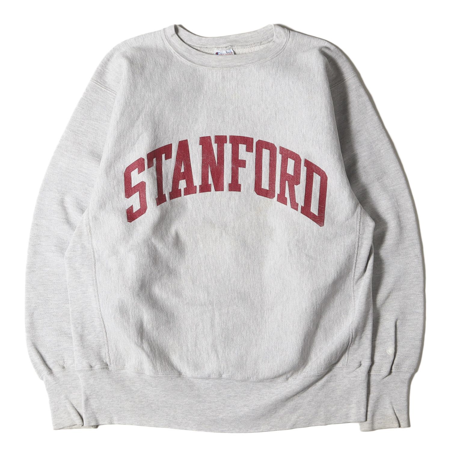両面プリント！Champion 90年代スウェットSTANFORD グレー Champion チャンピオン スウェット サイズ:L 90s 刺繍タグ STANFORD