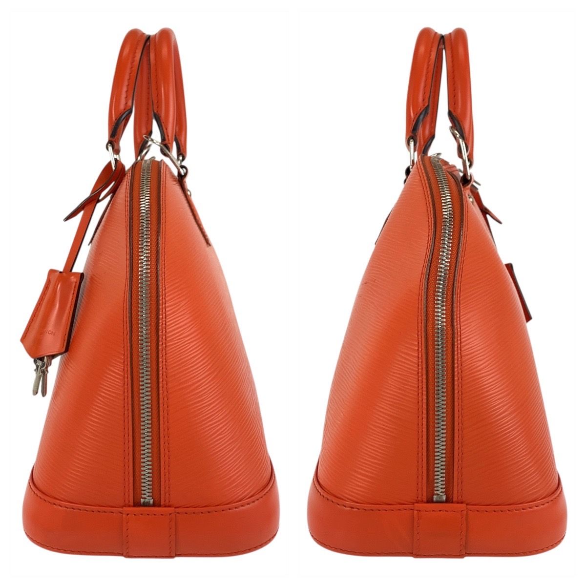 【LOUIS VUITTON】アルマレザーハンドバッグ オレンジ オレンジ系 Louis Vuitton ALMA(ルイヴィトン アルマ