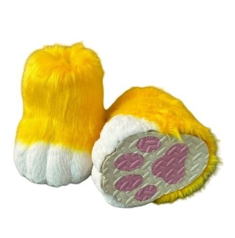 着ぐるみ ケモノ足 黄色 Lサイズ 24.5~27CM ケモノ脚 ファースーツ ケモノ fursuit ぬいぐるみ コスプレ コスチューム kigurumi 着ぐるみ ケモノ足 黄色 Lサイズ 24.5~27CM ケモノ脚 ファースーツ