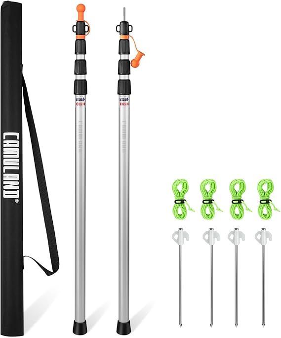 テントポール 4本セット 伸縮 90-230cm スライド アルミGEJ-TPS テント