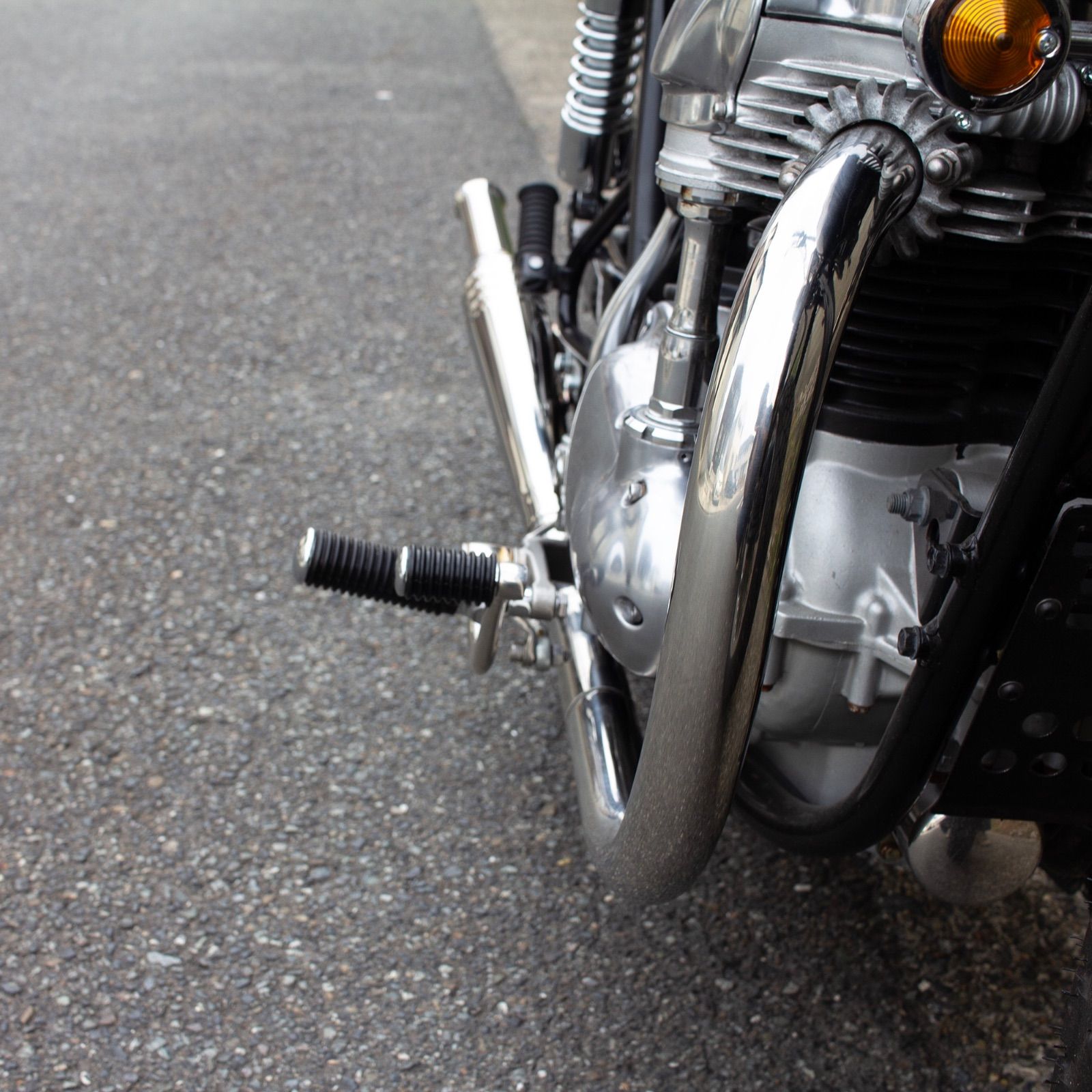 W650/400用 69メガホン 新型フルエキ MID MOTOR ROCK (MR-EX177M 