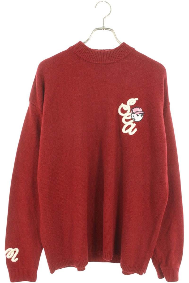 ウィンダンシー WDS-C-MALB-23-Q2-04 ロゴ刺繍クルーネックニット  