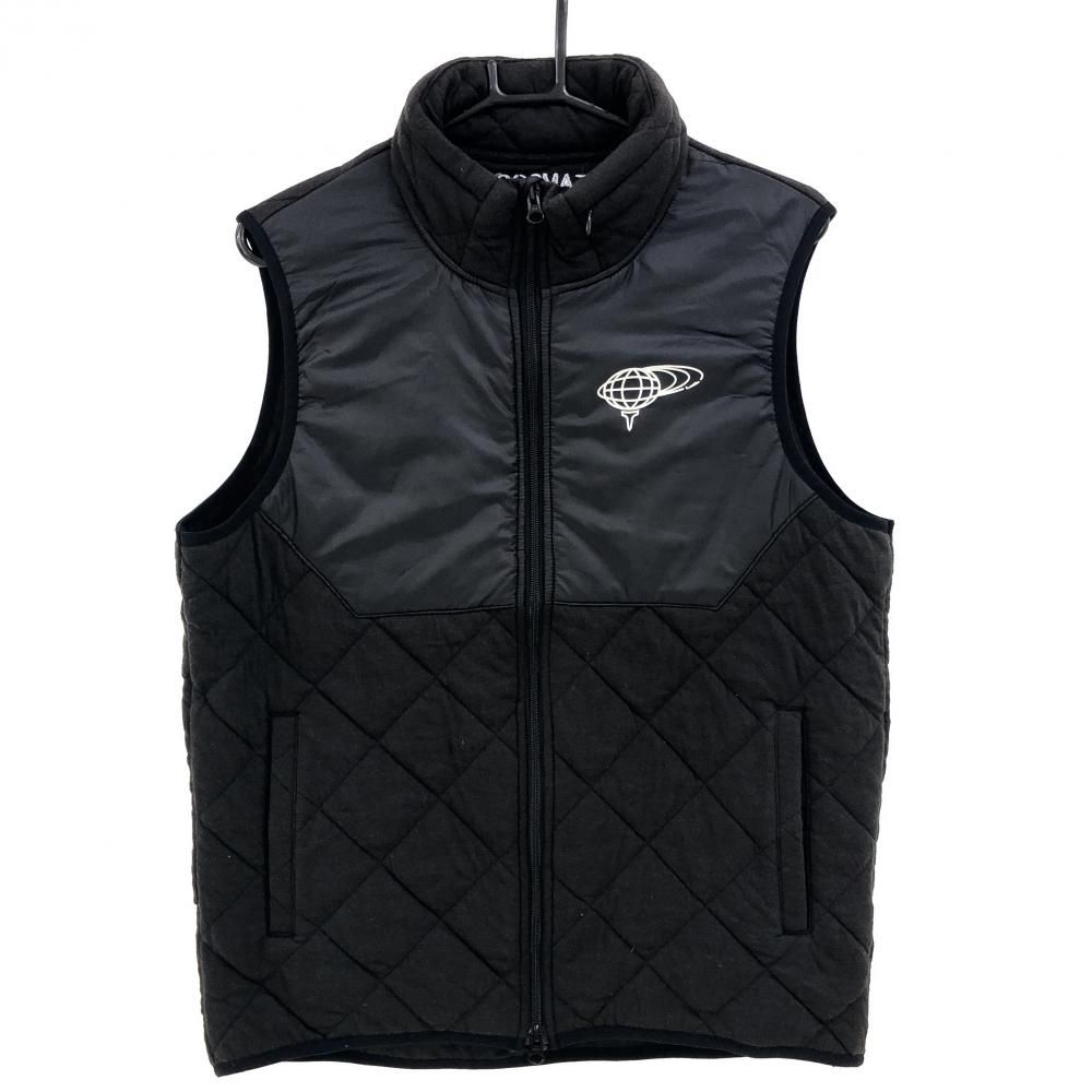 BEAMS GOLF ビームスゴルフ ブラック キルティングベスト Bワッペン スポーツ Beams Golf ビームスゴルフ 黒 キルティング