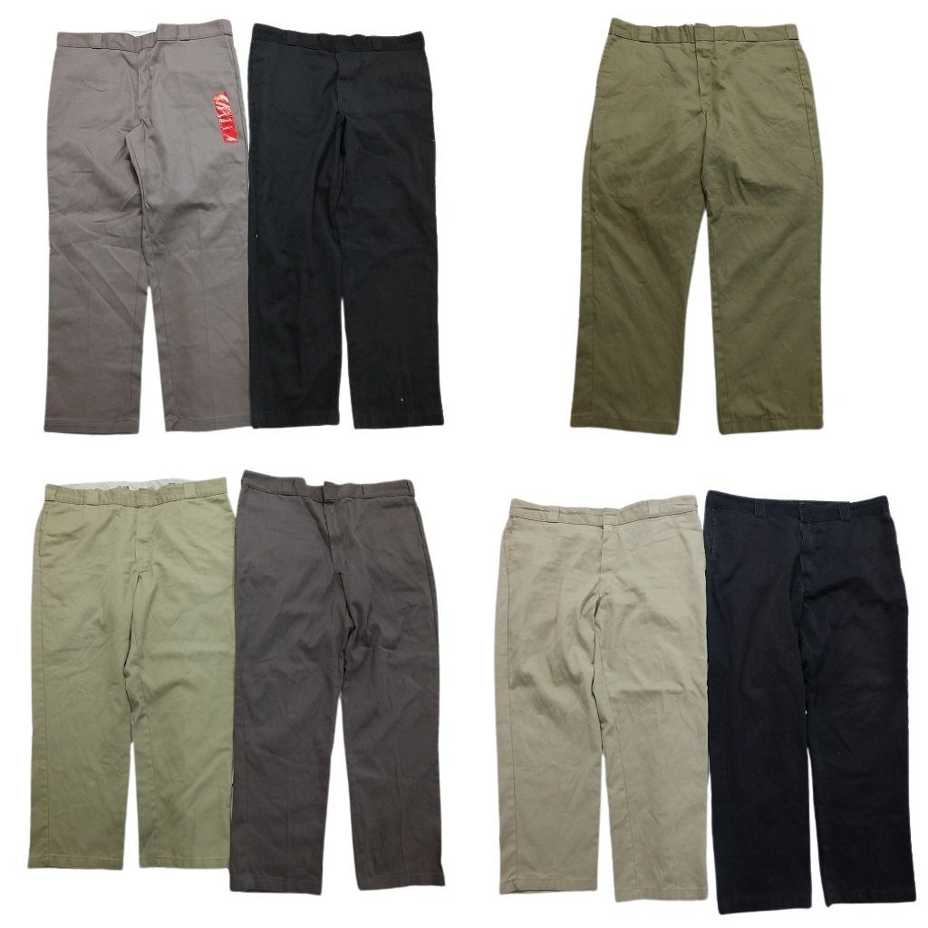 古着卸 まとめ売り ディッキーズ Dickies 874 ワーク パンツ 7枚セット メンズ 42 ノープリーツ センタークリース 古着 NB9768