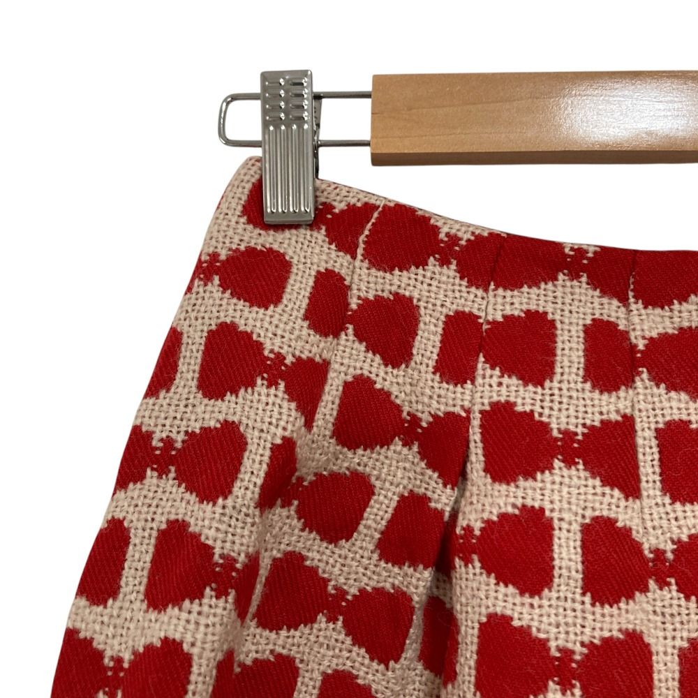 未使用 M'S GRACY エムズグレイシー リボン柄 ひざ丈 フレア ニット