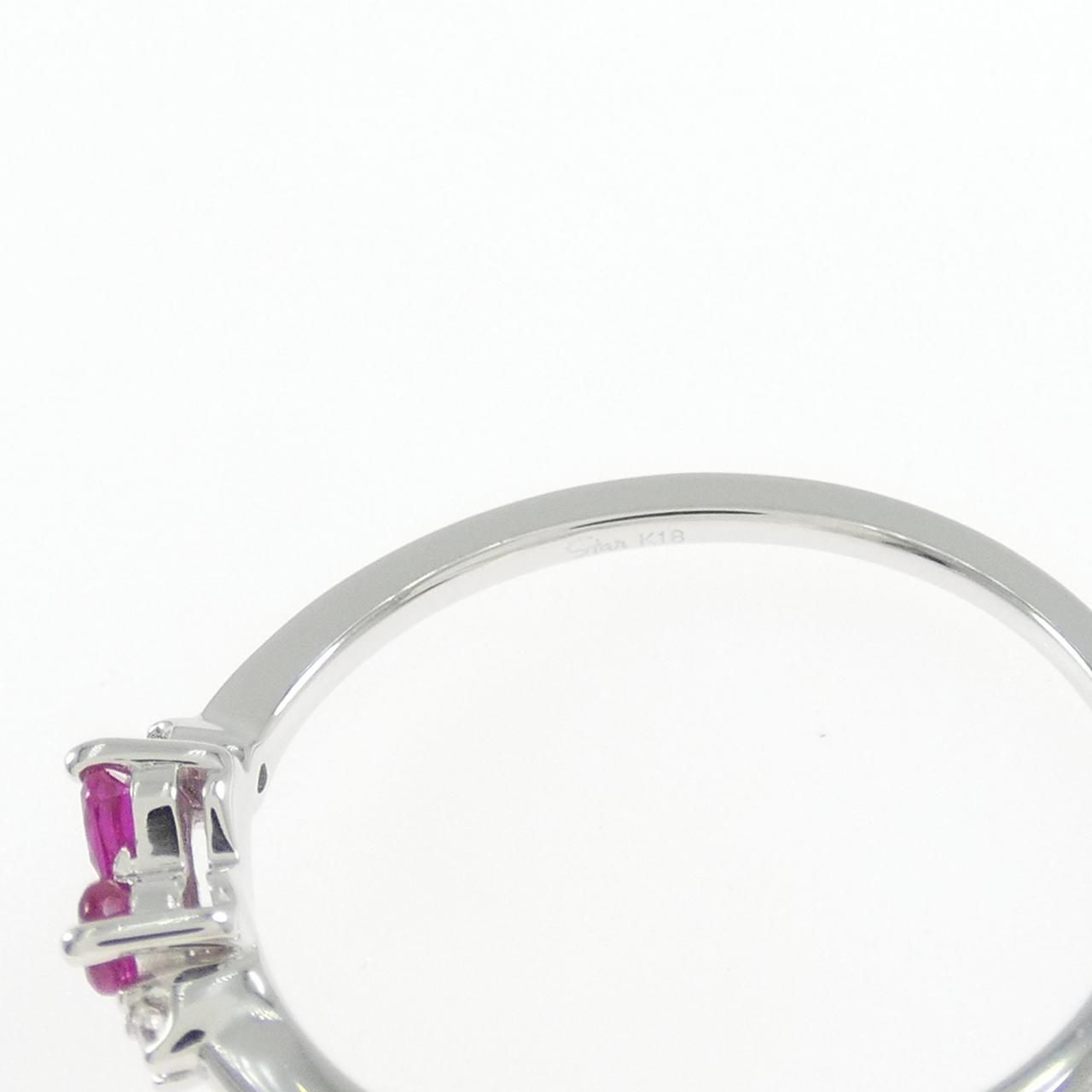 スタージュエリー ミステリアスハートリング K18WG 9号 スター