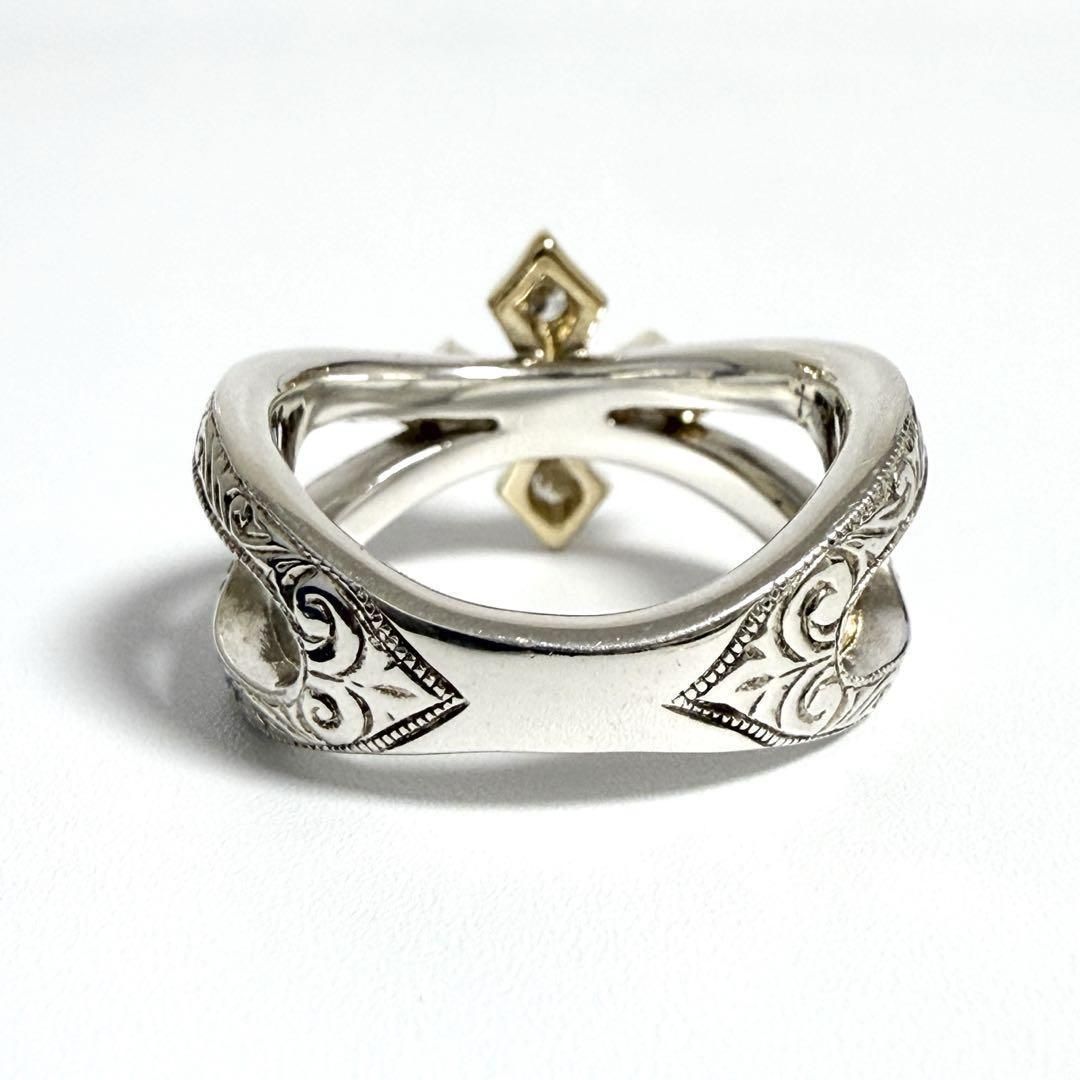 7号・定価30万】ローリーロドキン プリンセスクロス リング 18K