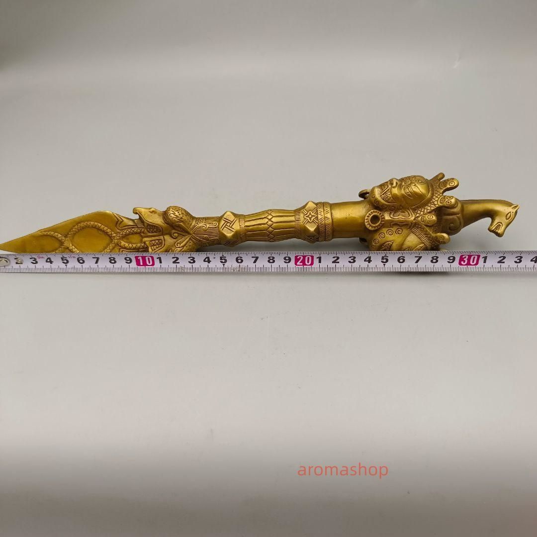 銅製 法器 三象馬頭金剛杵 降魔杵 鎮宅辟邪 開運風水 招財置物 工芸品 装飾品 銅製 法器 三象馬頭金剛杵 降魔杵 鎮宅辟邪 開運風水 招財置物