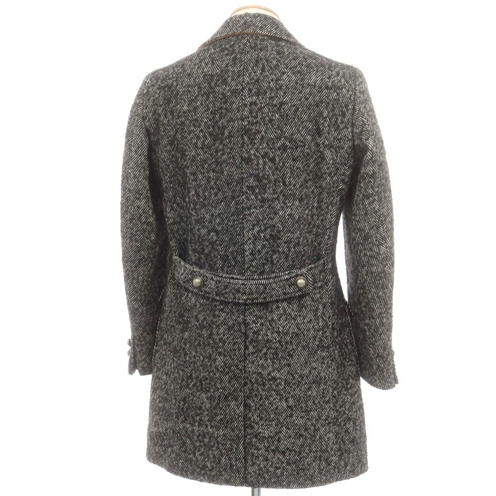 ダブルブレストコート ブラックxホワイト