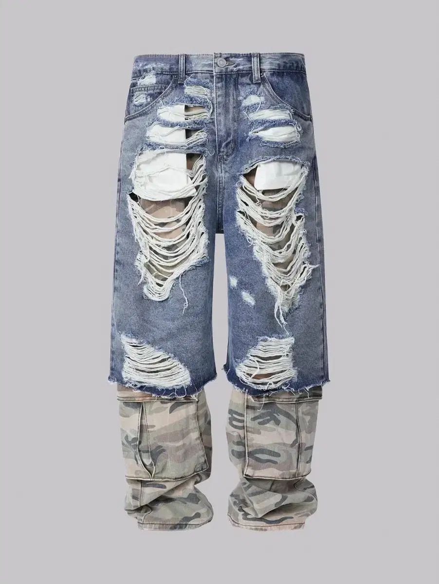 コーナーレス CORNERBLESS カモフラ レイヤード デニムパンツ