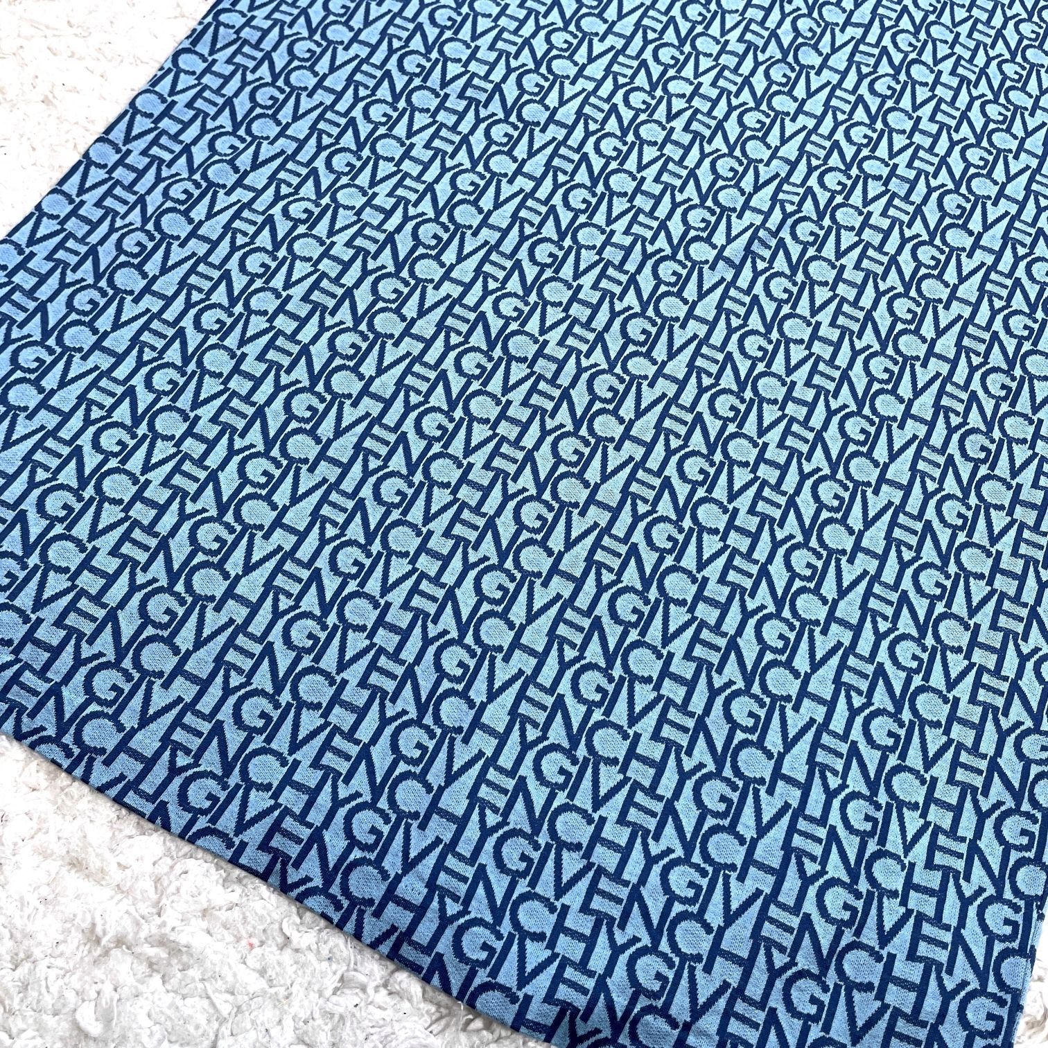 ✨美品✨ GIVENCHY 総柄 ポロシャツ ゴルフ M ジバンシー ブルー 青 綿 