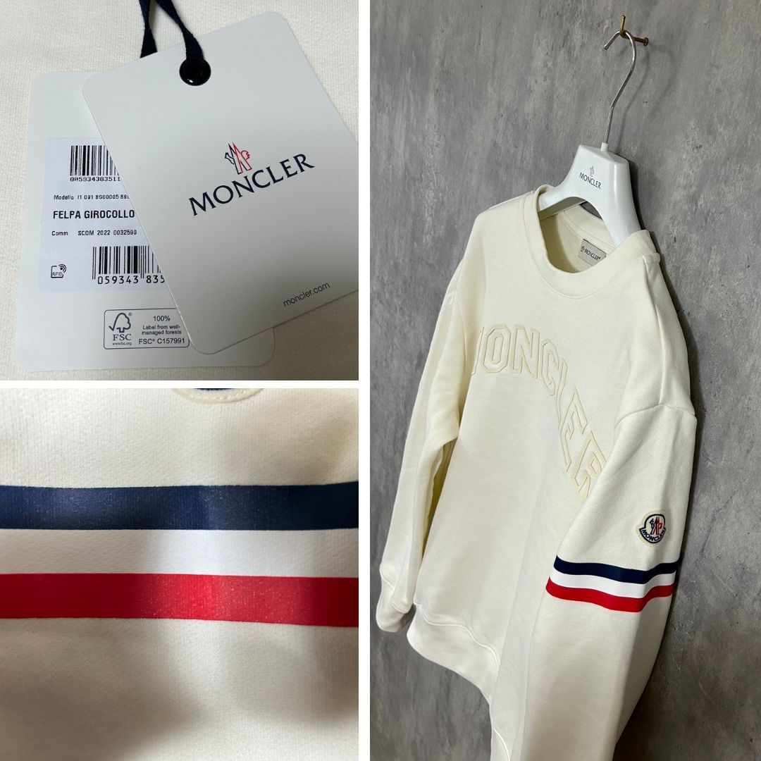 未使用タグ付き・本物保証☆MONCLER トリコロールアクセント 