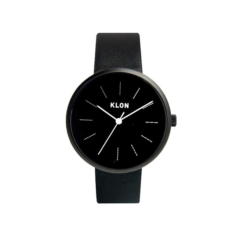 色: ブラック】KLON 腕時計 メンズ レディース ブラック 黒 シンプル