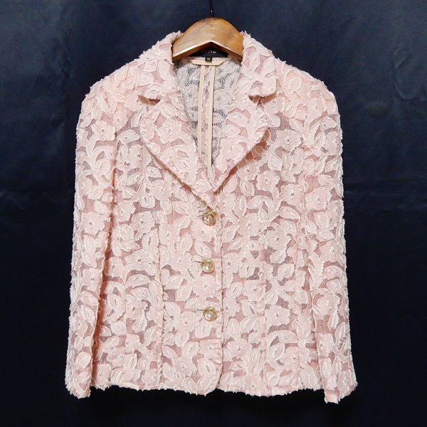 anc エスカーダ ESCADA ジャケット 36 ピンク 花柄 レディース