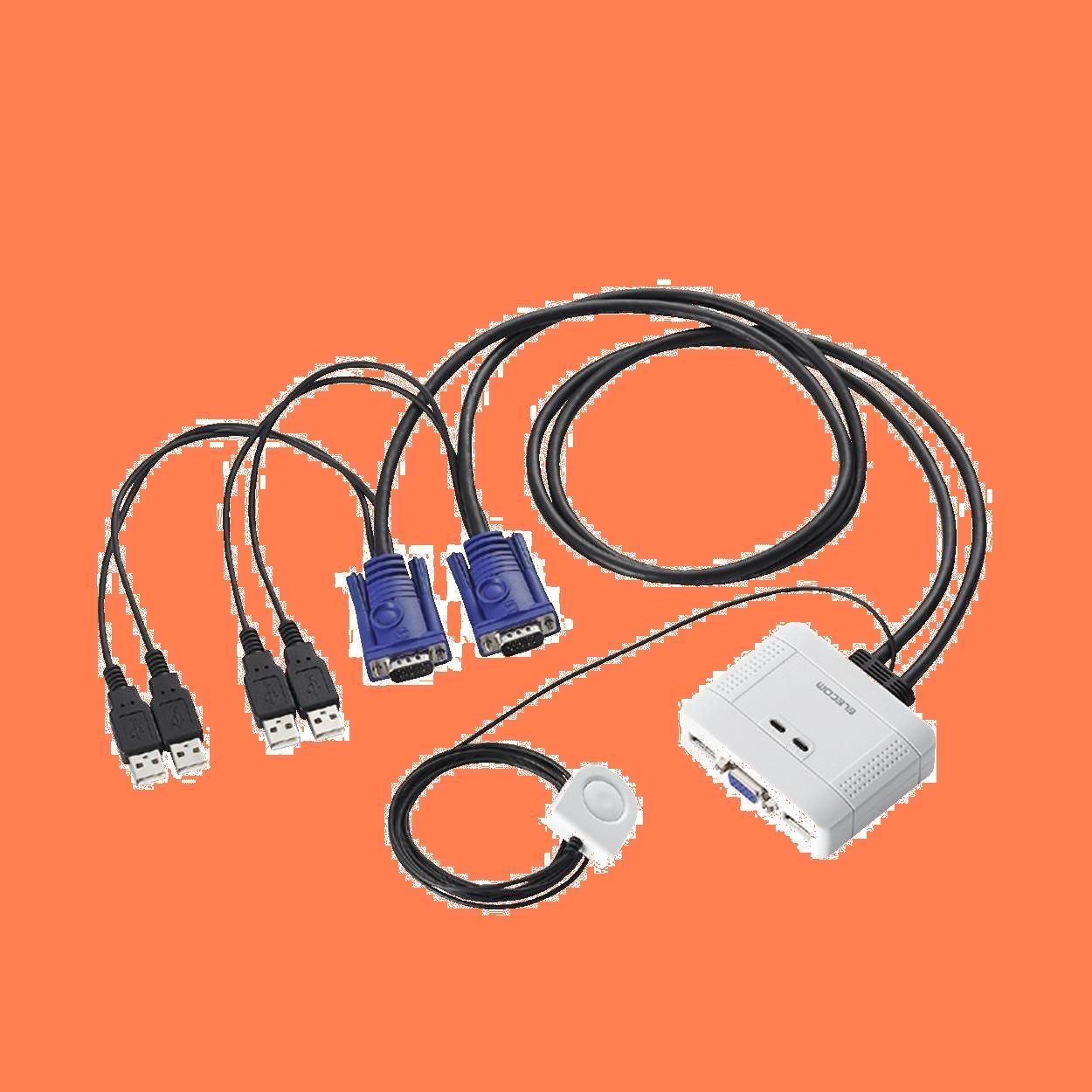 【特価商品】USB⇔USBパソコン切替器 エレコム KVM-KUSN