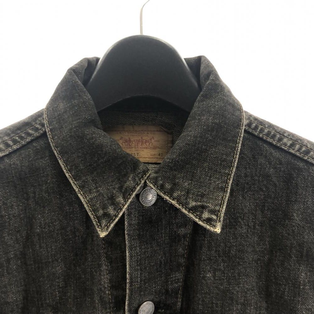 Levi's 先染めブラック 70505 デニムジャケット 40 サイズ40 先染め 90sLevi's 70505ブラックデニム