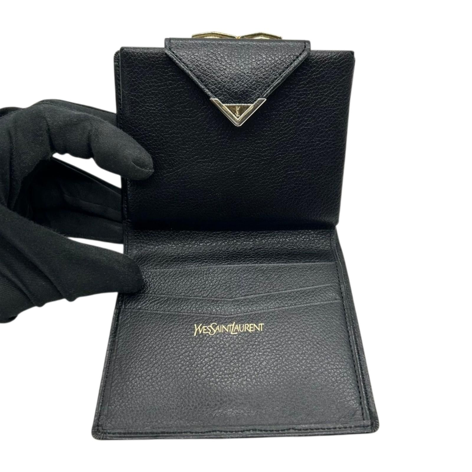 イヴ・サンローラン Yves Saint Laurent 財布 二つ折り YSLロゴ