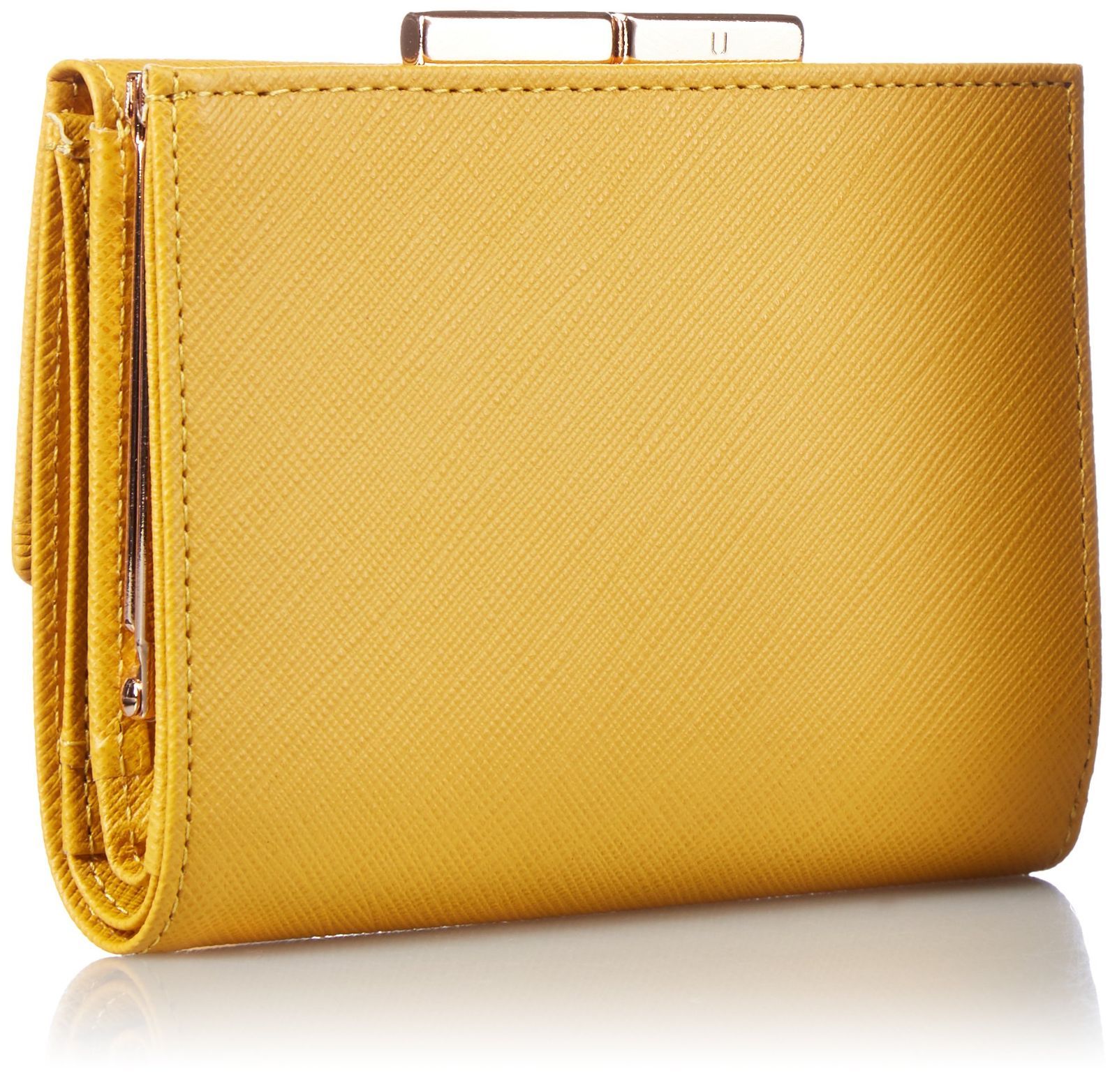  数量 ウンガロ バイ 折財布 アイガー 牛革 型押し ユー ロゴ入りブローチ 口金付二つ折り 財布 キッズファッション小物