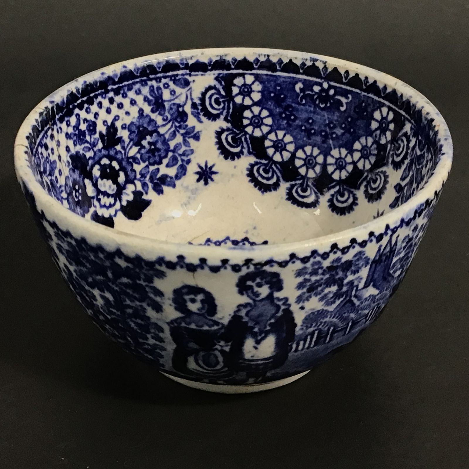 753 アンティーク オランダ デルフト焼 ティーボウル 煎茶椀 5客 金
